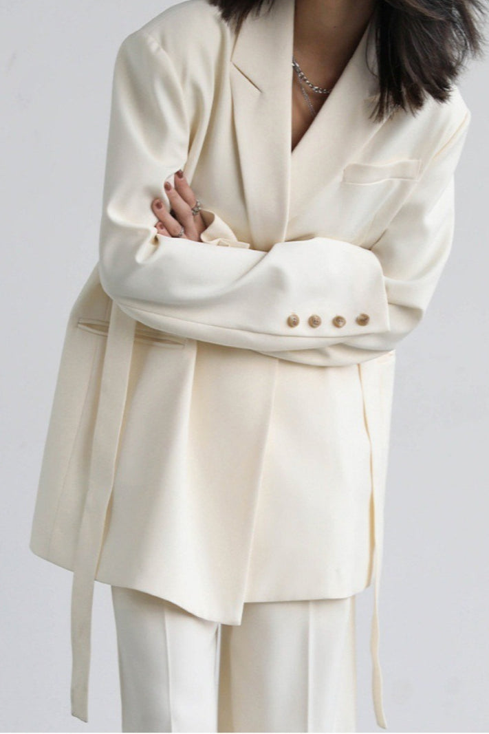 Belted Shoulder Detail Blazer image 3