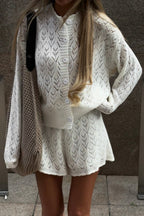 Hollow Knit Crochet Loose Two Piece Set image 4
