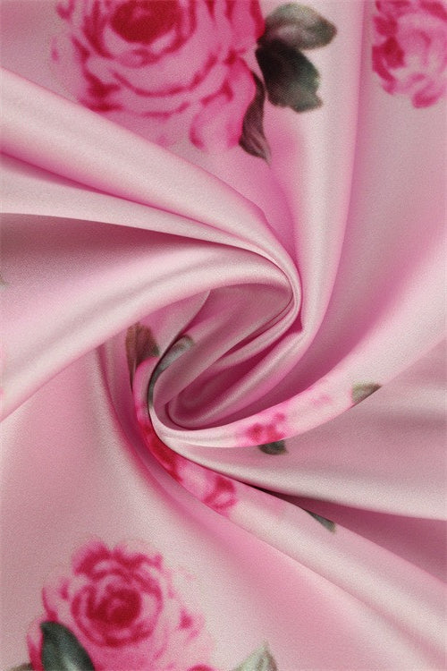 Rose Print Pink Cami Maxi Dress image 6