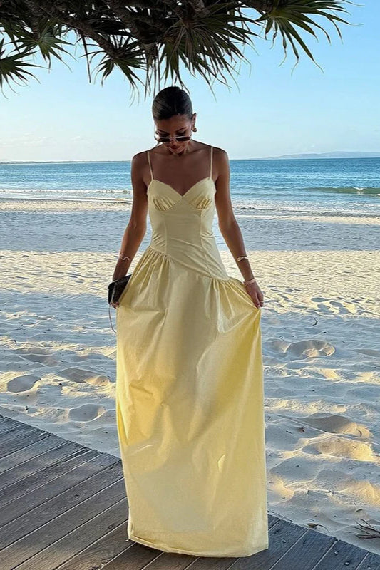 A-Line Strap Dress Slim Fit Maxi Dress image 2