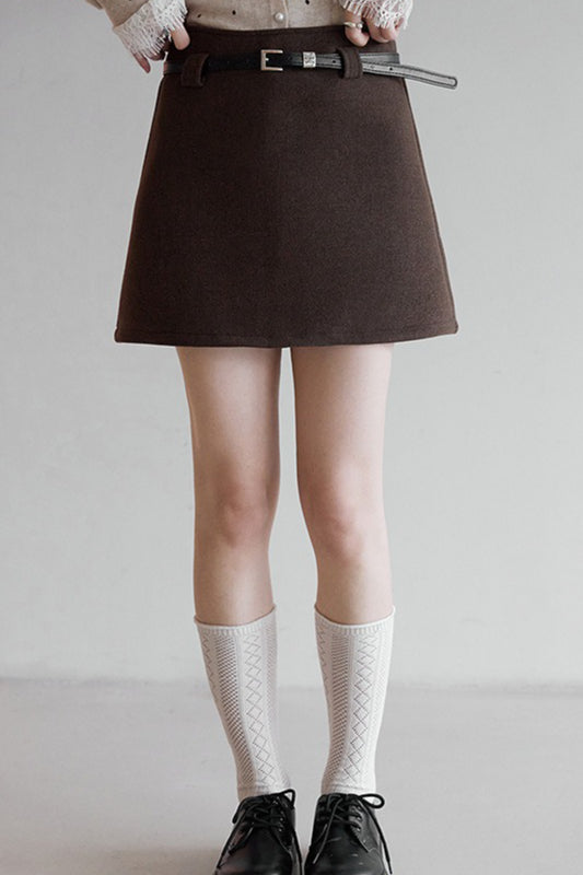 Solid Tartan Textured Skirt image 3