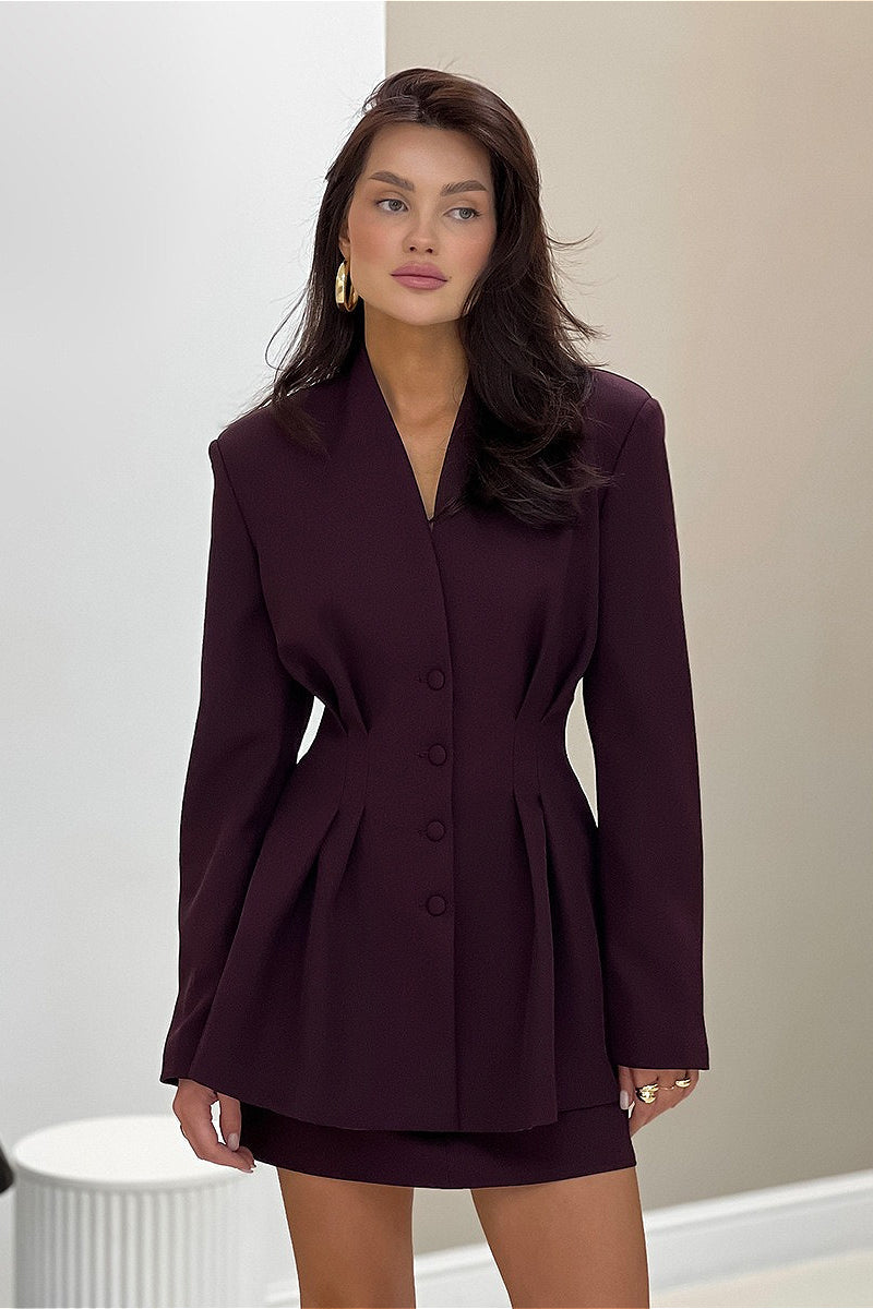V Neck Waist Cinched Blazer image 9