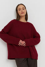 Solid Knit Crewneck Pullover Sweater image 18