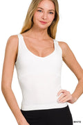 Freya Ribbed Tank styled for Avrienne