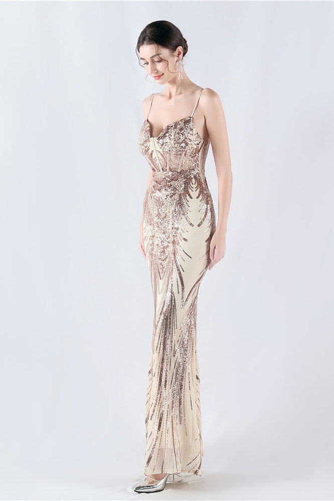 Boned Sequin Embroidered Formal Dress image 21
