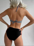 Nylon High Waist Shaping Bikini Two Piece Swim Set image 6