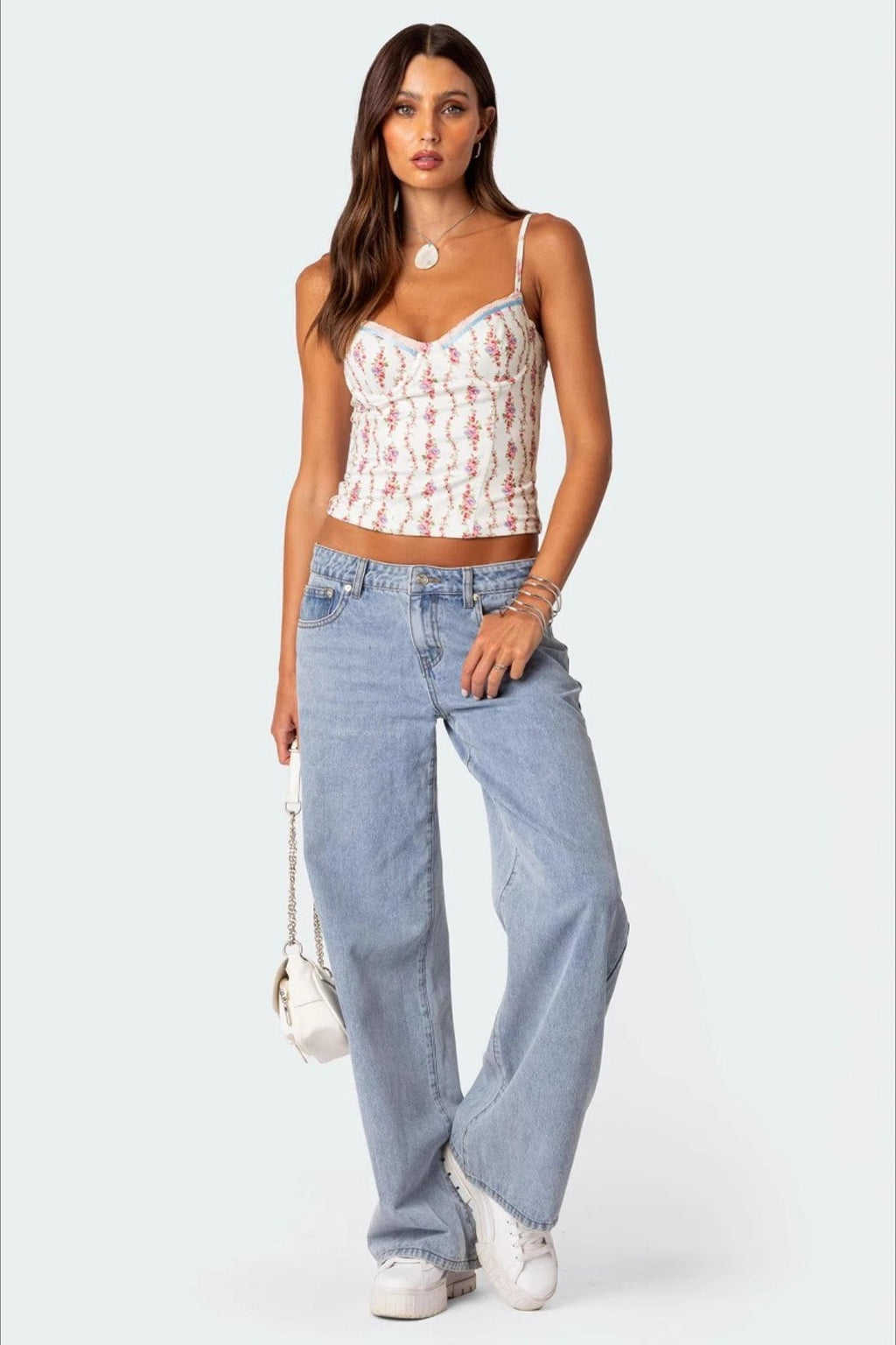 Vintage Chic Floral Crop Cami Top image 7