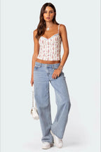 Vintage Chic Floral Crop Cami Top image 7