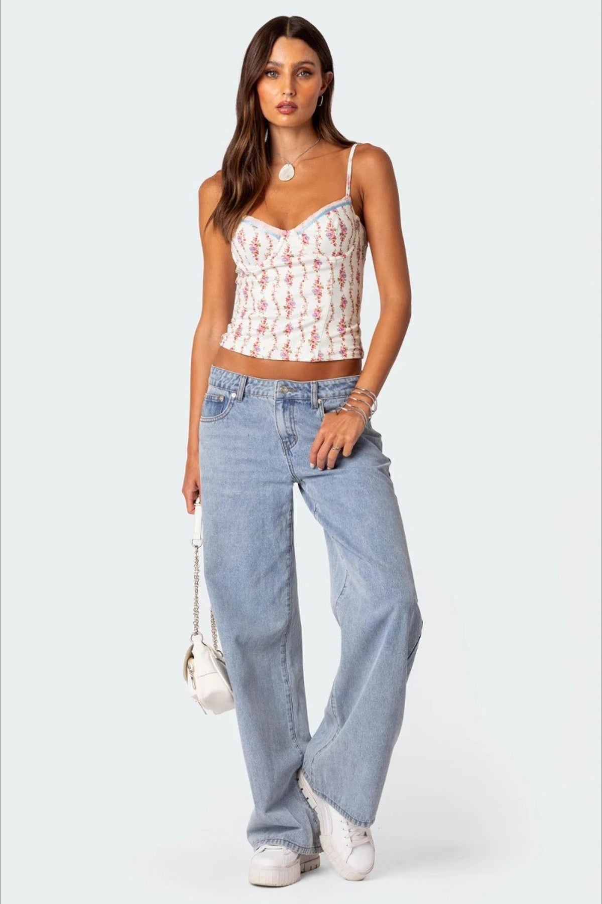 Vintage Chic Floral Crop Cami Top image 7