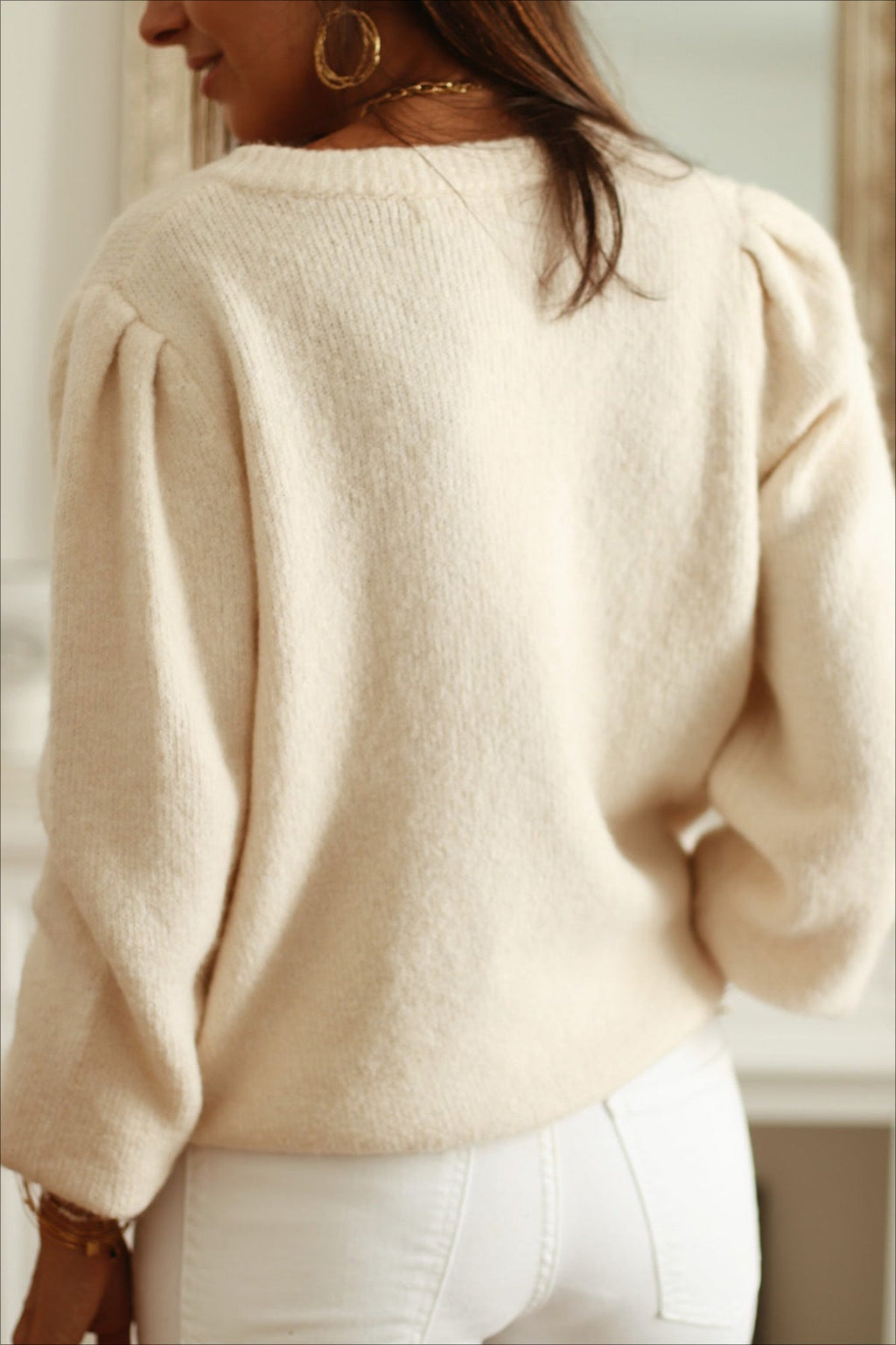 Vintage Hollow Out Knit Cardigan Sweater image 3
