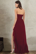 Ruffled Bustier Side Slit Formal Dress image 6