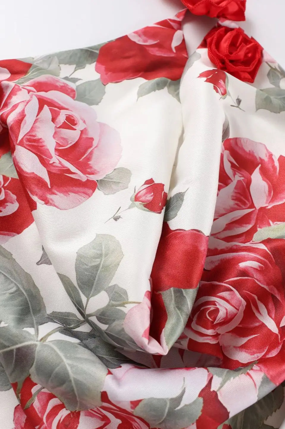 Rose Halter Off-Shoulder Floral Dress image 5