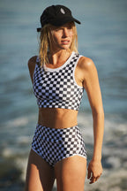 Trendy Checkered Bikini Two Piece Swim Set image 1