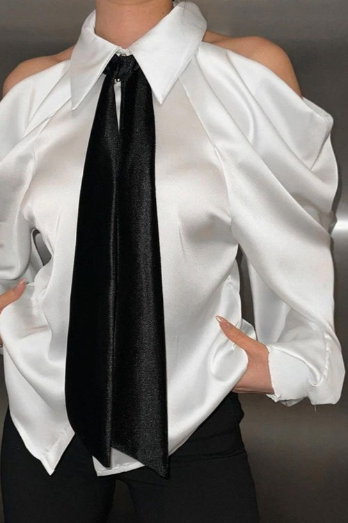 Professional Chic Collared Long Sleeve Blouse image 6