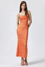 Cotton Floral Beach Print Suspender Maxi Dress image 9