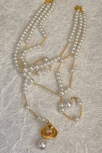 Broken Pearl Three Layer Tassel Saturn NeckLace image 4
