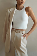 Solid Cropped Knit Top image 3