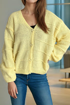 Relaxed V-Neck Cardigan image 8