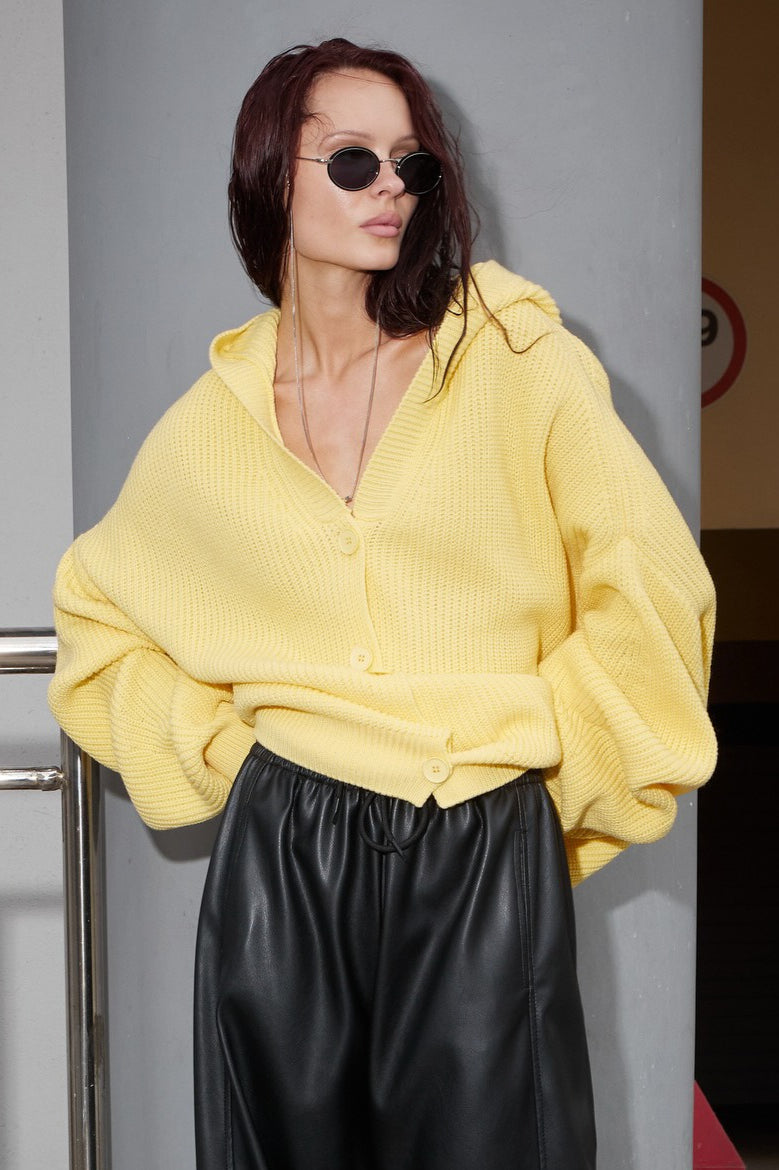 Solid Color Button Hoodie image 2