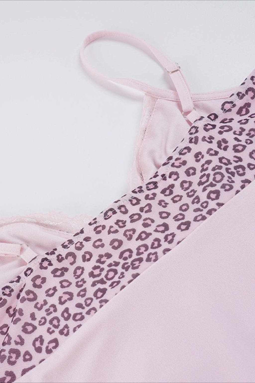 Sweet Leopard Patchwork Bow Lace Cami Top image 7