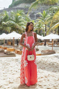 Off-shoulder Floral Print A-line Cami Maxi Dress image 1