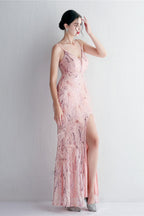 Intricate Beadwork Figure Hugging Gown Formal Dress image 3