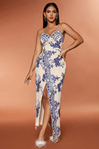 Cross Split Backless Strap Party Dress image 11
