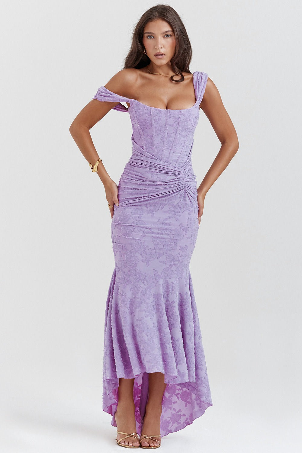 Stretch Mesh Jacquard Mermaid Formal Dress image 18