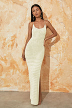Solid Knit Cover Boho Dress image 1