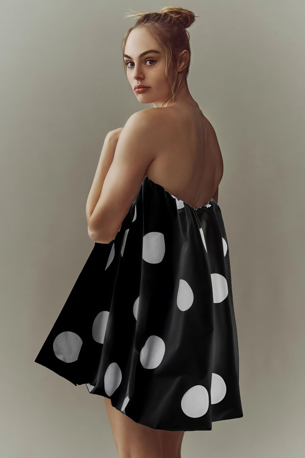 Sexy Polka Dot Print Tube Top Mini Dress image 5