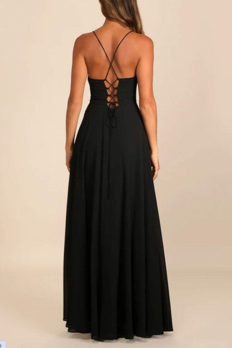 Sexy Halter Backless Maxi Formal Dress image 12