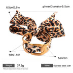 Stainless Steel Hollow Fabric Open Bracelet image 9