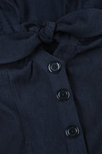 Commuter Preppy Bow Tie Button Down Blouse image 5
