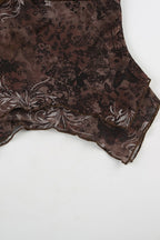 Vintage Bead Asym Hem Mesh Halter Top image 6