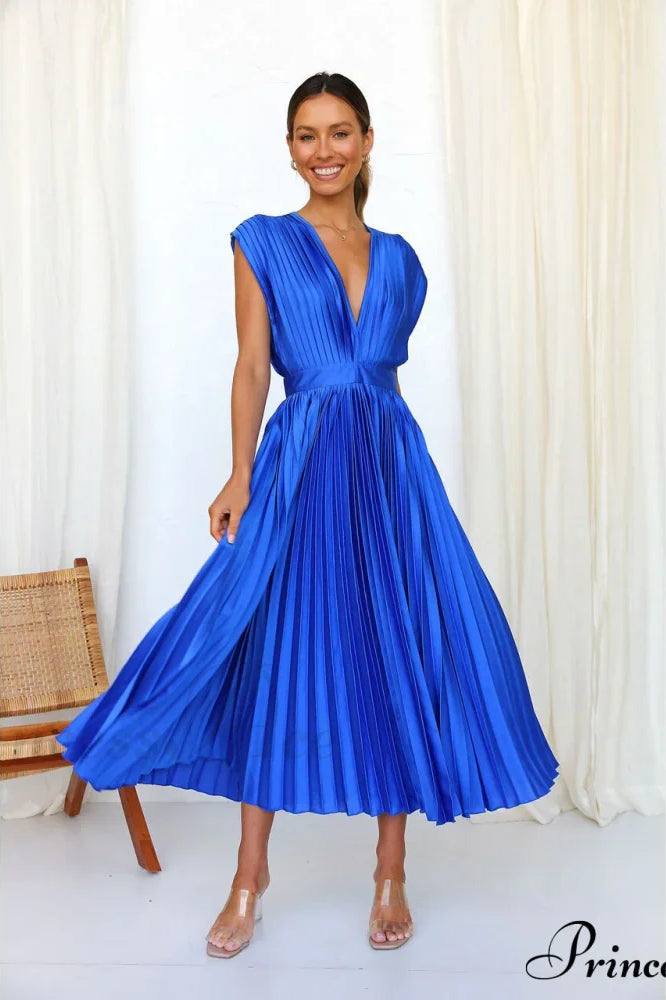 Female Loose Zipper Trendy Pleated Party Dress image 6