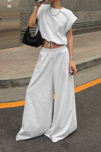 Sleeveless Pullover Wide Leg Pants Two Piece Set image 2