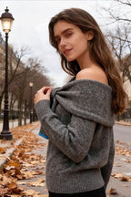 Elegant One Shoulder Fitted Knit Top image 3