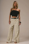 Polka Dot Loose Mid Rise Jeans image 1