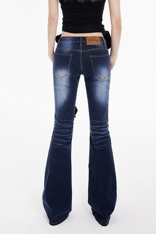 Low Waist Long Flare Jeans image 9