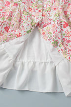 Peter Pan Collar Floral Puff Sleeve Button Mini Dress image 9