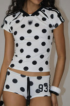 Number Print Fitted Tee Two Pieces Set image 2