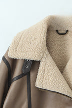 Vintage Patchwork Faux Suede Lapel Long Coat image 4