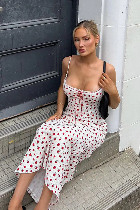 Floral Spaghetti Strap Slim Fit Maxi Dress image 2
