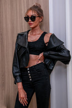 PU Leather Long Sleeve Jacket image 4
