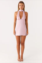 Deep V Backless Ribbon Cocktail Dress image 24