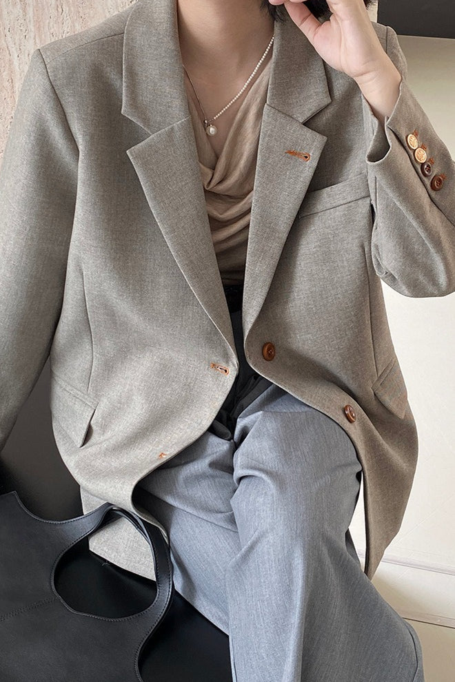 Oversized Speckled Lapel Blazer image 7