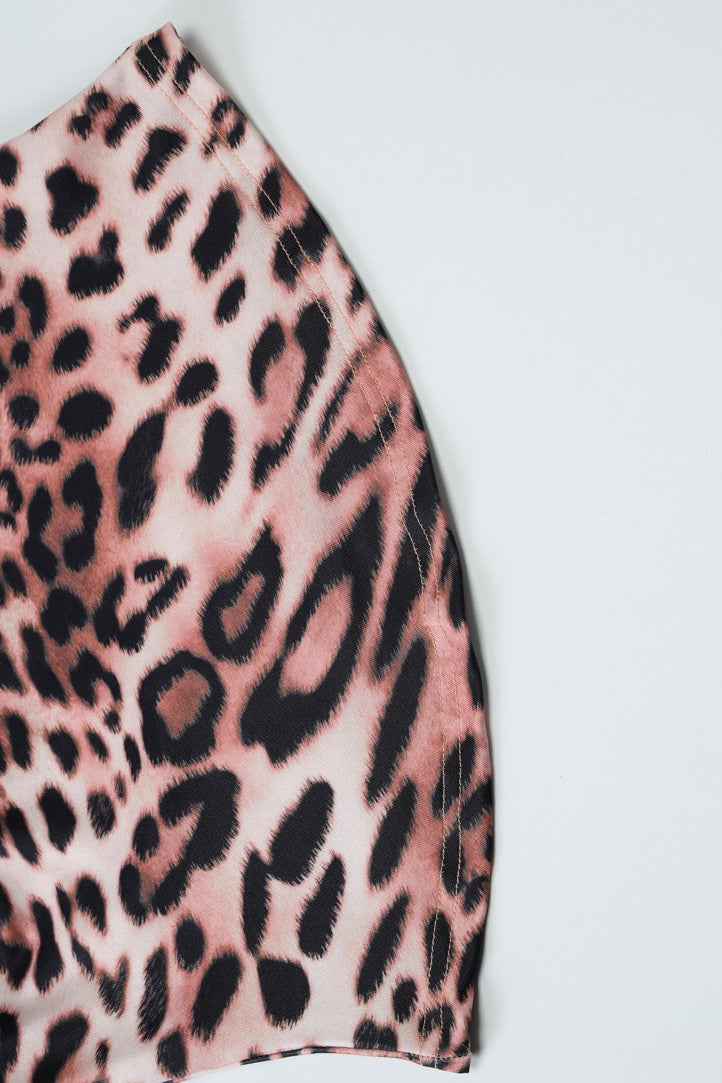 Sexy Leopard Deep V Lace Patch Halter Top image 8