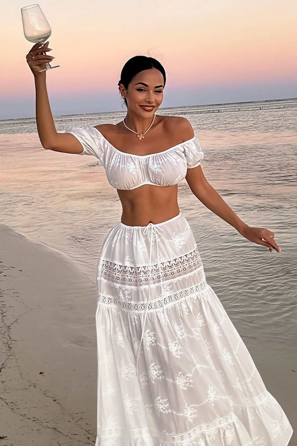 Pure Desire Crop Camisole High - Waist Skirt Set image 3