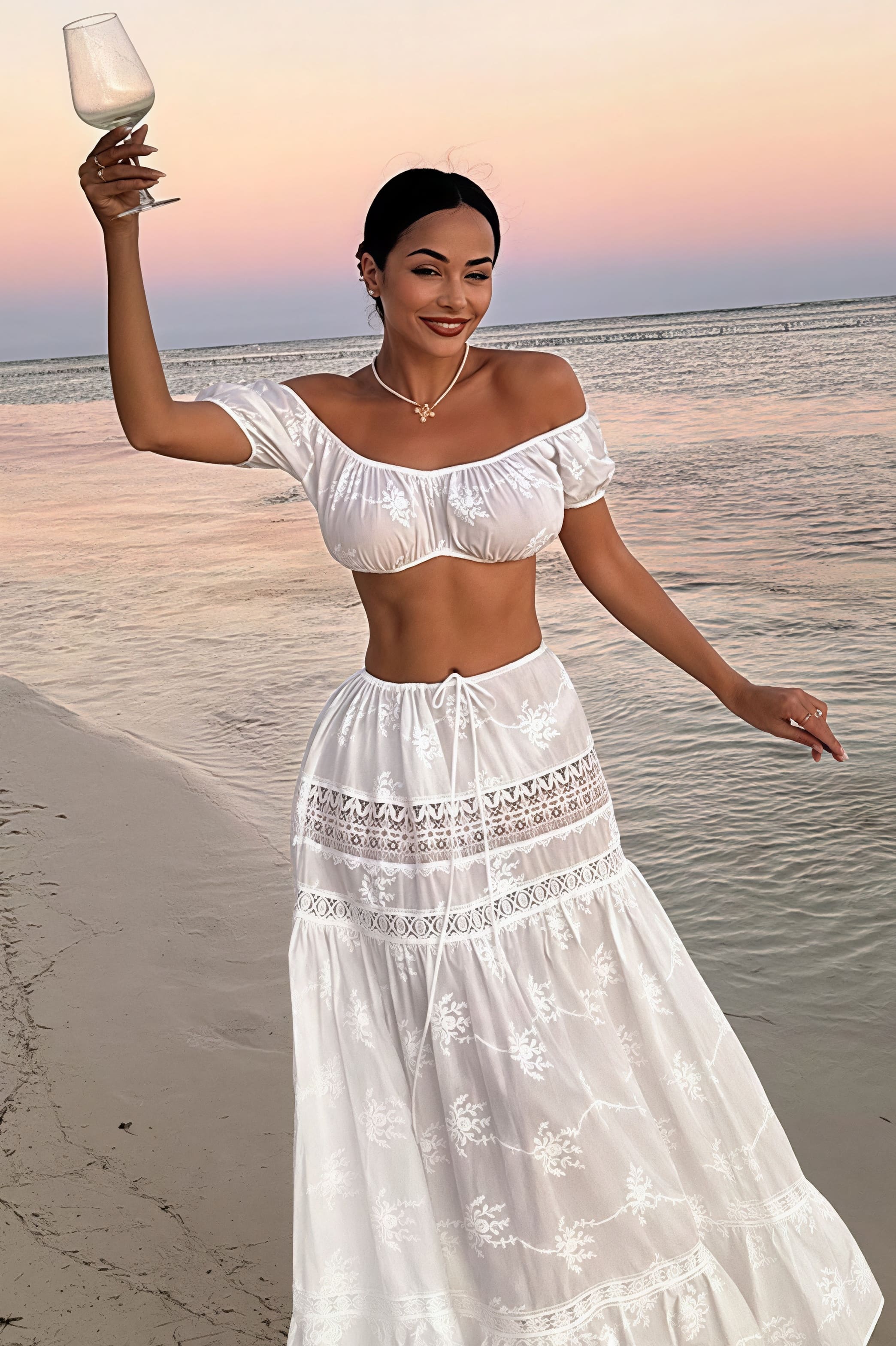 Pure Desire Crop Camisole High - Waist Skirt Set image 3