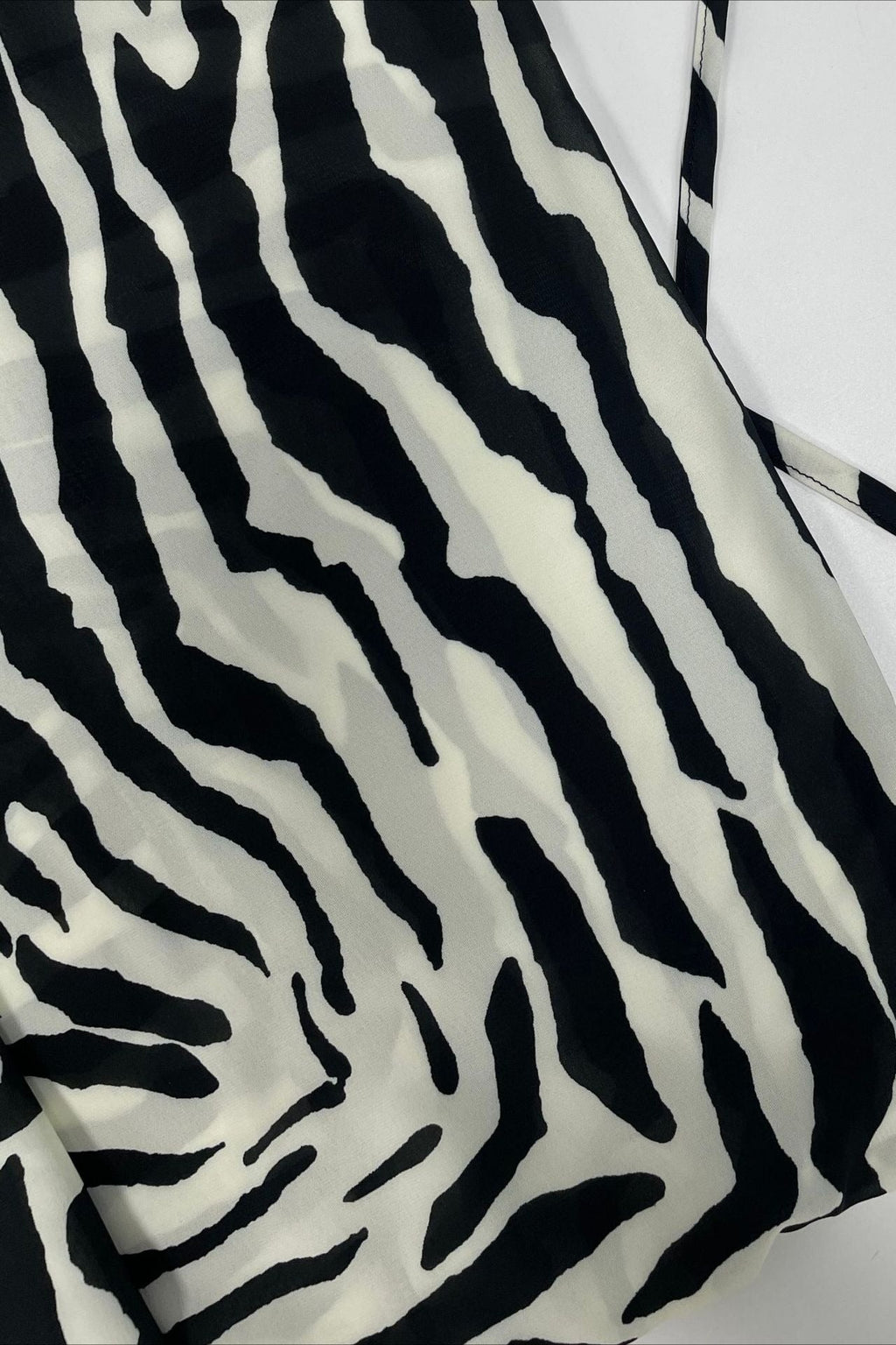 Backless Zebra Sheer Split Maxi Dress image 6